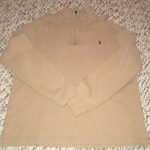 Men’s Size L RAPLH LAUREN POLO half zip sweater